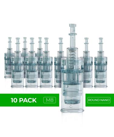 Dr. Pen Ultima M8 Replacement Cartridges - 10 Pack - Round Nano Bayonet Slot - Disposable Parts - Buy Online on GoSupps.com