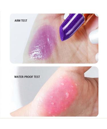  Duqulle 5 x Blue Color Changing Lipsticks Magic Temperature Color Changing Lipstick Long Lasting Blue Lip Gloss Water Resistant Tinted Lip Balm for Women and - Buy Online on GoSupps.com