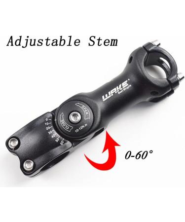 Wake MTB Stem 31.8 90mm 110mm Adjustable Bike Stem - Lightweight Aluminum Alloy - Mountain Bike Stem for BMX, Road Bike, Cycling - Black - Buy Online on GoSupps.com
