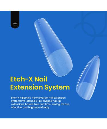 Beetles Gel Nail Kit - 504Pcs Half Matte XS Short Coffin Tips | Full Cover Clear Acrylic Press on Nails for Gel Polish - Buy Online on GoSupps.com