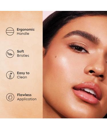 Gleva Foundation Makeup Flawless Brush Flat Top Foundation Brush for liquid makeup High Density Seamless Kabuki Face Brush Multifunctional for Blending Liquid Cream or Flawless (Black) - Buy Online on GoSupps.com