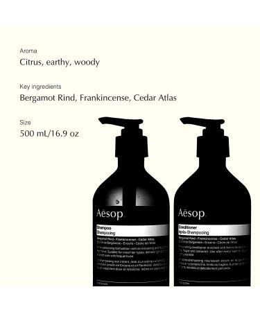 Aesop 500ml Shampoo & Conditioner Set | Paraben-Free, Cruelty-Free & Vegan | 16.9 Fl oz - Buy Online on GoSupps.com