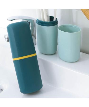 Travel Toothbrush Cup Case | Portable Plastic Holder for Bathroom School & Business Trips - International Shipping Available - Buy Online on GoSupps.com