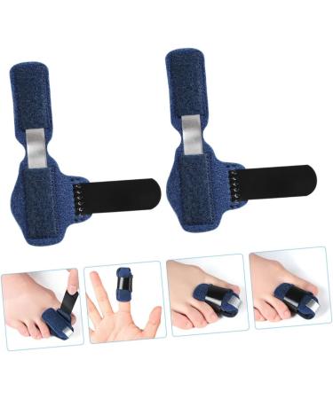 Lurrose 3pcs Toe & Finger Support Sleeves | Immobilizer Splint Set for Hammertoe, Sprains & Mallet Thumb | Blue 11.5X2.5CM - Buy Online on GoSupps.com
