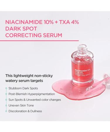  2Pcs Dark Spot Correcting Serum 10% Niacinamide+ 4% Tranexamic Acid Serum Ceramide Hyaluronic Acid Vitamin B12 natural color for Sensitive skin Fragrance-Free For Women Skin Care Serum 30ml/1fl.oz - Buy Online on GoSupps.com