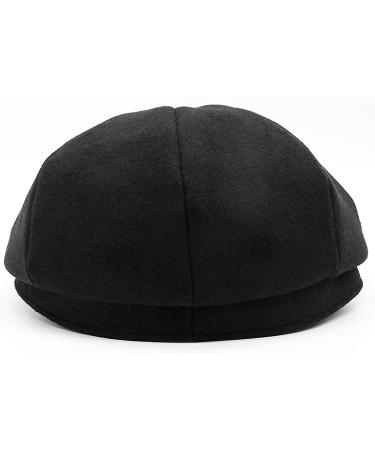 Men's Wool Blend Vintage Newsboy Gatsby Hat in Black - Boyfriend Gift - Sizes M/L/XL - Buy Online on GoSupps.com