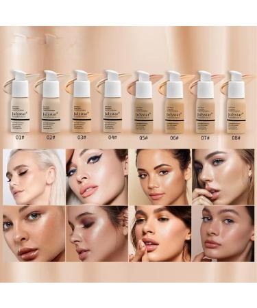 Julystar Makeup Moisturizer Repair Foundation Waterproof Long Lasting Concealer Liquid Foundation Beauty Makeup (06#) - Buy Online on GoSupps.com