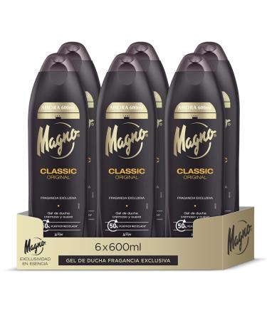 Magno Magno - Classic Shower Gel - Pack of 6 x 600ml (3600ml) - Creamy and pleasant - Its fragrance will not leave you indifferent