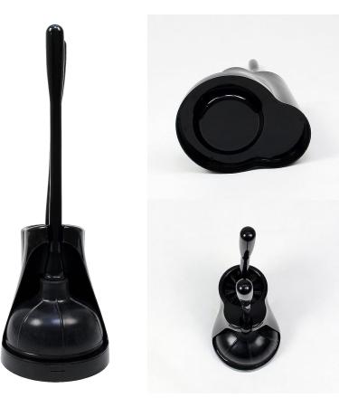 Casaphoria Dark Black Toilet Plunger and Bowl Brush Combo - 2 Sets Long Handle for Bathroom Cleaning - Buy Online on GoSupps.com