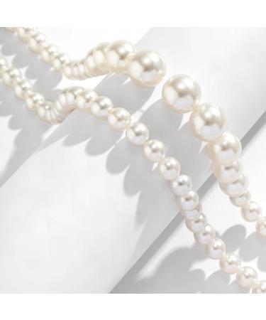 Oralgos Pearl Chain Set - Elegant Party Jewelry | 2 Stunning Necklaces | Fashionable ABS Pearls - Buy Online on GoSupps.com