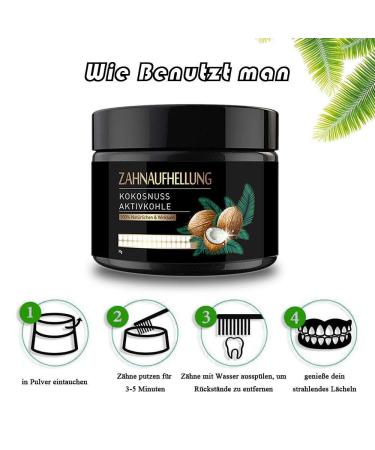 Natural Teeth Whitening Kit - Activated Charcoal Powder for Brighter Smile - Buy Online on GoSupps.com