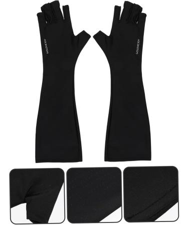 Healeved 2 Pairs Nail Gloves Manicure Gel Nail Glove Fingerless Manicure Gloves Nails Shield Glove Nail Oveglove Sun Gloves Polyester Sleeve Cosmetic Mj03 - Buy Online on GoSupps.com