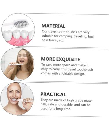 Buy Healvian Portable Travel Toothbrush Set | Foldable Tooth Cleaning Brushes | Ideal Gift for Dental Care - Buy Online on GoSupps.com