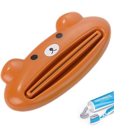Virtcooy Pet Toothpaste Squeezer | Cartoon Animal Toothpaste Dispenser - Bear Shaped Panda Frog Cute Toothpaste Extruder Bathroom Accessories Ours - Buy Online on GoSupps.com