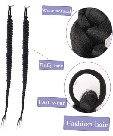Angoily Braid Wig Hair Extensions Braided Hair Braided Extension Hair Braided Hair Extension Wig Braids Wig Ponytails Black Frontal Wig European and American Material Decorate - Buy Online on GoSupps.com