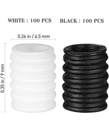 200PCS Adjustable Silicone Ear Loop Buckles for Non-Slip Comfort - Adult Kids Universal (100 Black, 100 White) - Buy Online on GoSupps.com