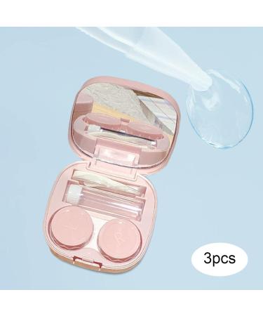 Amagogo Travel Contact Lens Case Set - Lightweight Leak-Proof Pink - 3 Pieces (7x7x2.5 cm) | International Shipping - Buy Online on GoSupps.com