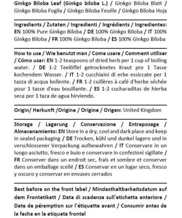  HEALTH EMBASSY Health Embassy Ginkgo Leaf Herbal Tea | Ginkgo Biloba L | Ginkgo Biloba Leaf Tea 50g - Buy Online on GoSupps.com