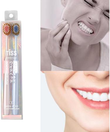Shop Super Soft Toothbrushes for Adults - 2 Pack Gentle Bristles & Wide Head | Best Hygiene Care - Buy Online on GoSupps.com