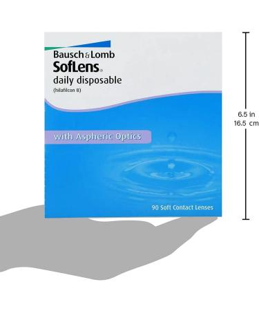 Bausch + Lomb Soflens Daily Disposable Contact Lenses - Spherical Soft BC 8.6 mm Dia 14.2 mm -8.5 Dioptria | 90 Pack International Shipping Available - Buy Online on GoSupps.com