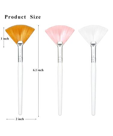 15 Pieces Soft Fan Brushes for Facial Mask & Makeup - Multi-Color Applicator Tools for Skin Care - Buy Online on GoSupps.com