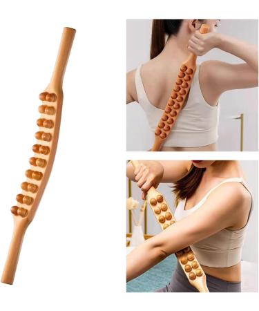 Guasha Massage Stick Set of 2 - Wooden Anti-Cellulite Beech Tool for Back & Waist 60cm - Improve Circulation & Relax Muscles - Buy Online on GoSupps.com