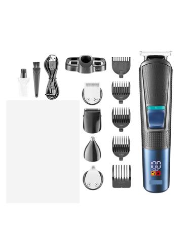 Razors VGR V-108 5 in 1 Mens Grooming Kit Professional Electric Shaver Beard and Nose Hair Trimmer Barber Hair Clipper Set Blue