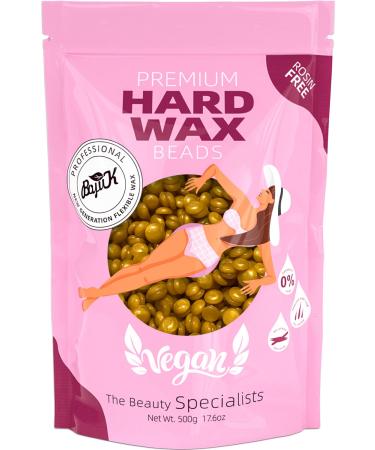 Wax Beads BOYUJK Professional Hard Wax Beads for Full Body Facial And Legs Painless Gentle Hair Removal Wax Beads for Women and Men (500g Gold) Gold 500g - Buy Online on GoSupps.com