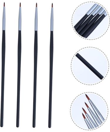 Baluue 4pcs Fine Eyeliner Brush Eye Shadow Travel Lipstick Brush Makeup Black Fiber - Buy Online on GoSupps.com