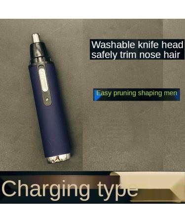 Buy Painless Nose Hair Trimmer - Travel-Friendly Electric Ear Hair Removal for Men - Blue - Buy Online on GoSupps.com