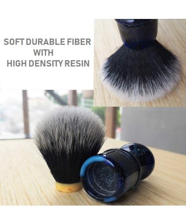 Je&Co Luxury Synthetic Shaving Brush - 24mm Extra Dense Knot Brush with Aesthetic Resin Handle in Blue - Buy Online on GoSupps.com