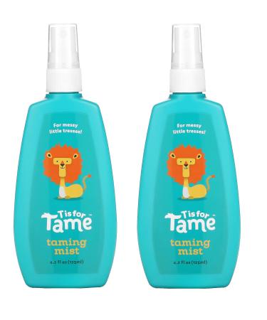 T is for Tame Hair Taming Mist - 2023 New & Improved Spray Mechanism For Bed Head Frizz Flyaways Curls & More 100% Natural Ingredients Made in US Invented by a Mom of Twins 4.30 Fl Oz (Pack of 2)