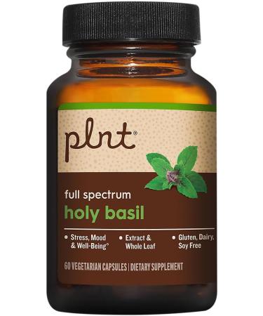 Holy Basil a" Full Spectrum a" Supports Stress Mood & Wellbeing (60 Vegetarian Capsules) - Buy Online on GoSupps.com
