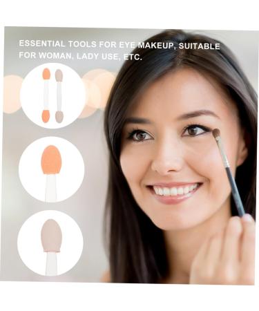 Baluue 50pcs Two-color Eyeshadow Brush Eyeshadow Cosmetic Cosmetic Wand Plastic Handle White - Buy Online on GoSupps.com