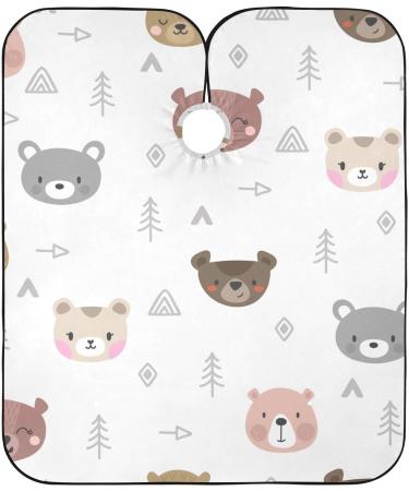 Waterproof Barber Cape | Cartoon Bears & Cheetah Haircut Bib for Men & Unisex | International Shipping - Buy Online on GoSupps.com