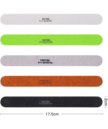 5Pcs Thick Nail Files Artificial Nail Tips File 240/240 Disposable Cuticle Remover Nail Art Styling Tool Beauty Ultrathin Double-sided Nail Art Pedicure Tools - Buy Online on GoSupps.com
