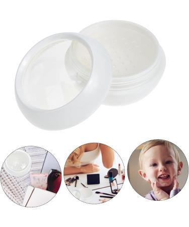 Healeved Box Powder Box Empty Powder Loose Powder Containers Fluffy Puff Powder Case Sifter Plastic Pp White - Buy Online on GoSupps.com