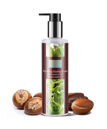 NUSPA NUSPA Argan Oil Nourishment Hydrating Styling Cream Leave in Conditioner Restores and Strengthens Lotion for Curly Frizz Hair Treatment Color Safe
