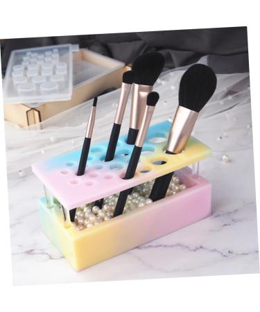 Exceart Epoxy Resin Cosmetic Box Pencil Holder Set | Stylish Makeup & Jewelry Organizer | Durable Silicone Design for Desk - Buy Online on GoSupps.com