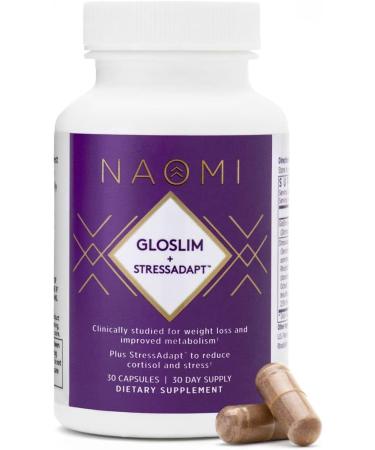 NAOMI GloSlim SpiceFruit, Non-Stimulant Weight Management Supplement & Stress Support - with GloSlim SpiceFruit and Sensoril Ashwagandha - 30 Veggie Capsules Metabolism Booster
