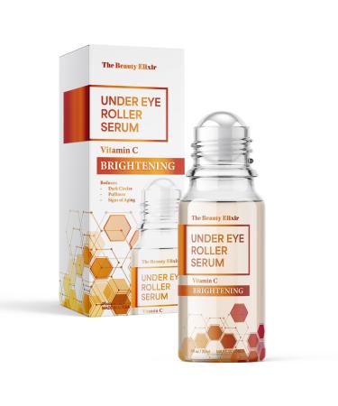 Beauty Elixir Vitamin C Under Eye Roller Serum for Dark Circles and Puffiness - Reduce Wrinkles and Fine Lines Bags under eyes