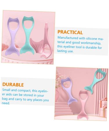 Mikinona In Tool Stencil Make Reusable Silica Silicone with Gel Wear-resistant and Women Protection Eyeliner 15X5.7CM Pink - Buy Online on GoSupps.com