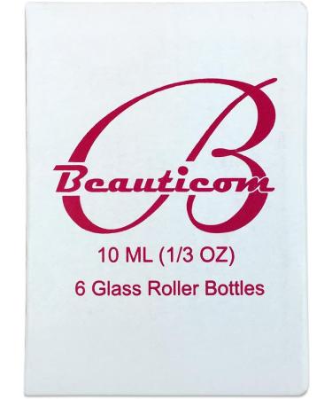 Beauticom 10ml Roller Bottles with Metal Cap & Stainless Steel Balls - Essential Oil Perfume Aromatherapy Lip Gloss (6 Pack Green) - International Shipping Available - Buy Online on GoSupps.com