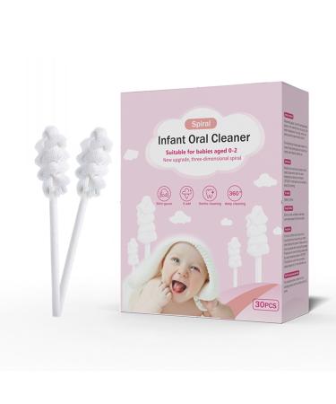 Baby Tongue Cleaner Toothbrush Disposable Baby Cleaning Paper Handle Soft Gauze Toothbrush Tongue Cleaner Finger 30pcs