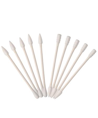 Pangda Cotton Swabs Cotton Tipped Applicator Double Tipped with Cardboard Handles  400 Pieces (Pointed and Spiral Tip  Pointed and Round Tip)
