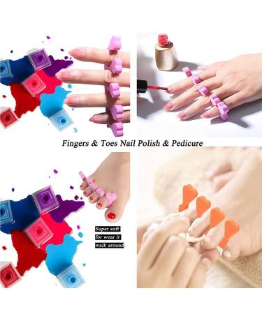 Buy 3 Couples Sponge Toe Spreaders | Cotton Toe Dividers & Soft Foam Separator Set for Perfect Pedicure & Manicure - Buy Online on GoSupps.com