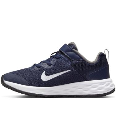 Nike Girls' Revolution 5 Fable (Gs) Sneaker 17 EU Midnight Navy White Flat Pewter