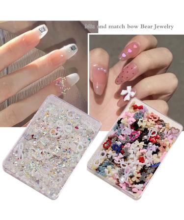 Manicure Rhinestones Cartoon Kawaii Accessories Butterfly-shape 3D Special Design Bear Nail Decoration(03) - Buy Online on GoSupps.com