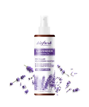 Biofresh cosmetics Via Natural Lavender oil au micellaire d maquillante l'huile de lavande micellar cleansing water 200ml