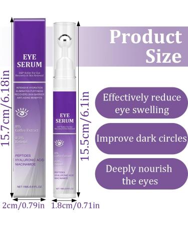 VYIBPDY Caffeine eye serum antiaging eye serum with 360 eye cream against dark circles 20 ml - Buy Online on GoSupps.com